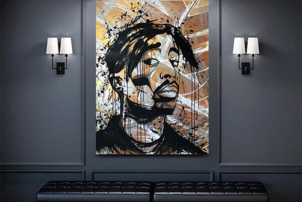 Tupac portrait by Zak Perez