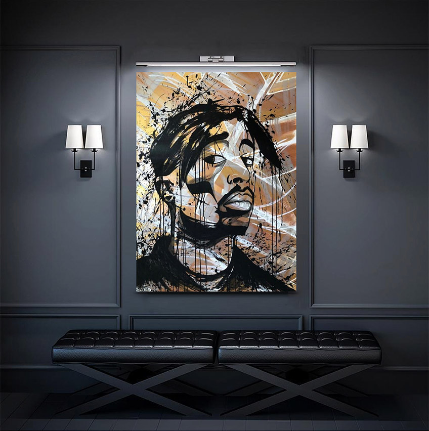 Tupac portrait by Zak Perez