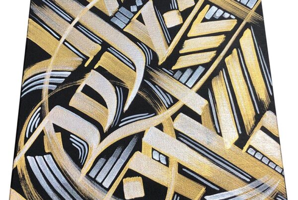 Fine art canvas calligraphy