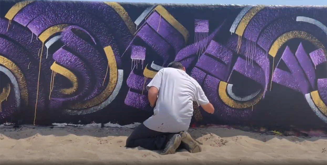 Venice Beach mural by Zak Perez