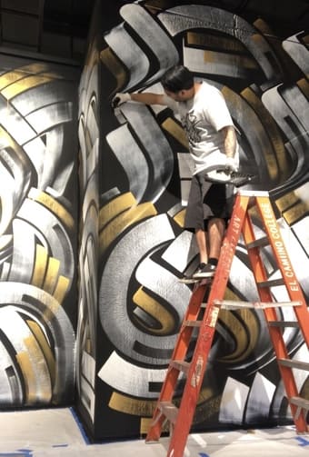 Calligraffiti mural at El Camino College by Zak Perez