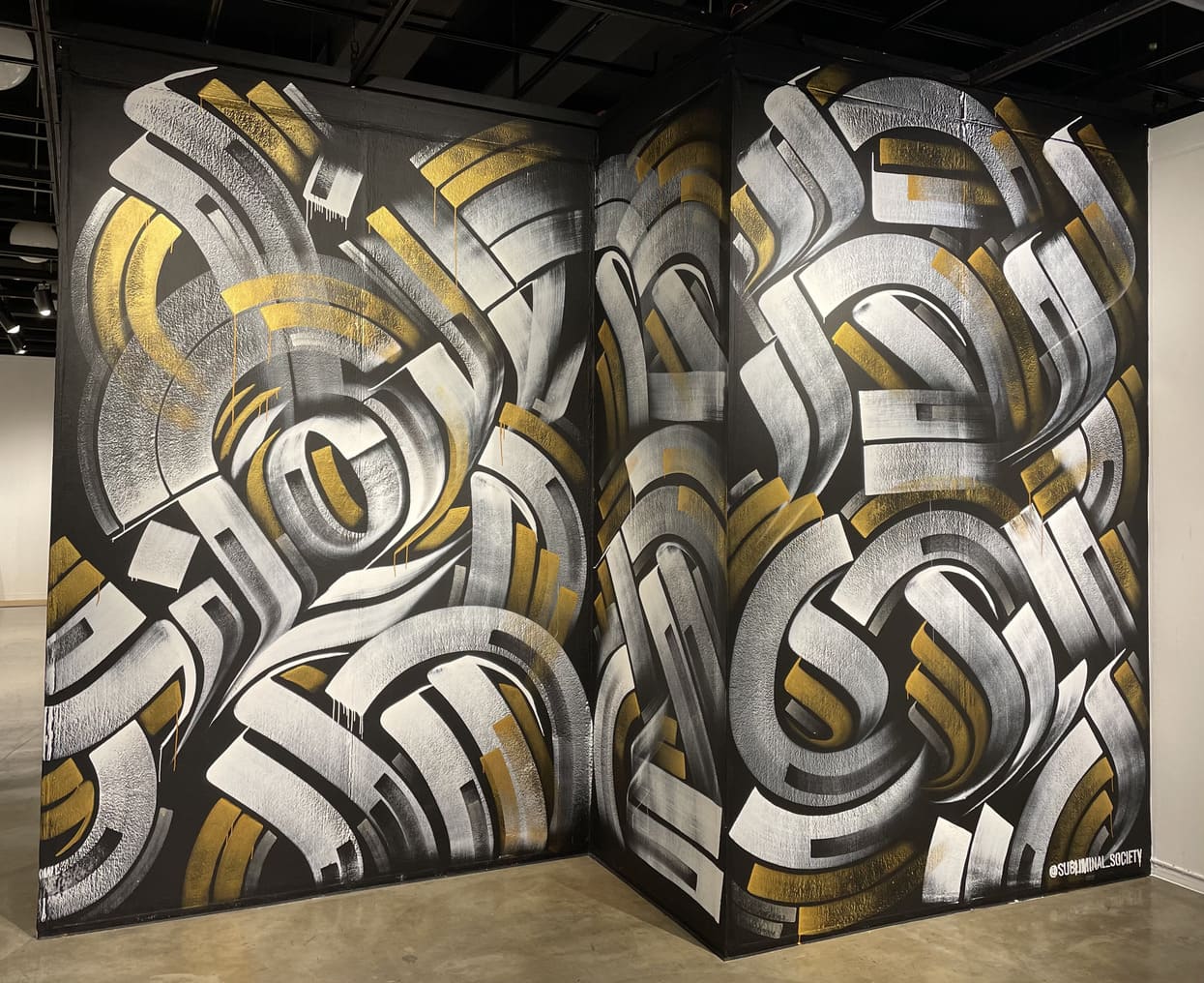 Modern Art Calligraffiti Mural by Zak Perez