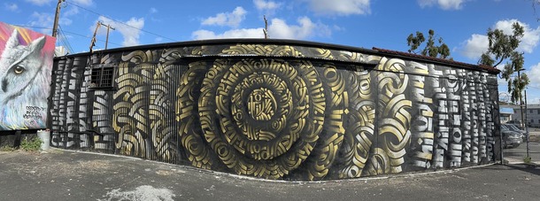 Mandala mural by Zak Perez in Orange County