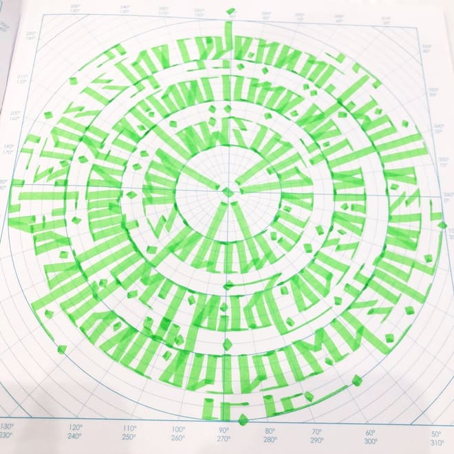 Mandala created in marker that says Hebrews 8: 10-11