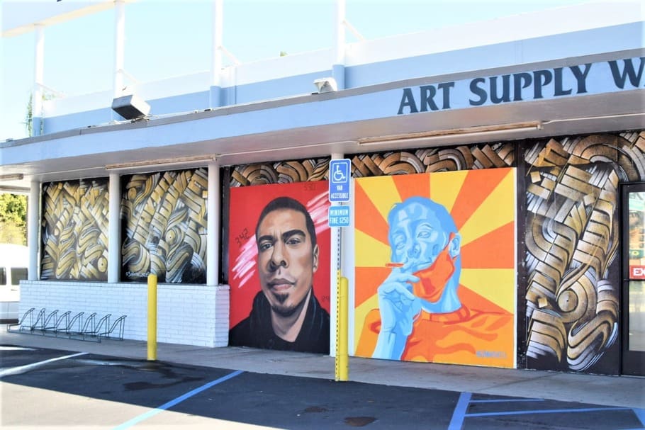 Zak Perez Murals at Art Supply Warehouse Exterior Building