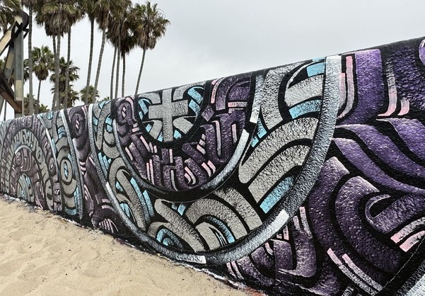 Mandala mural at Venice Beach
