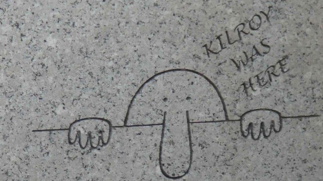 Graffiti by American soldiers seen throughout World War II