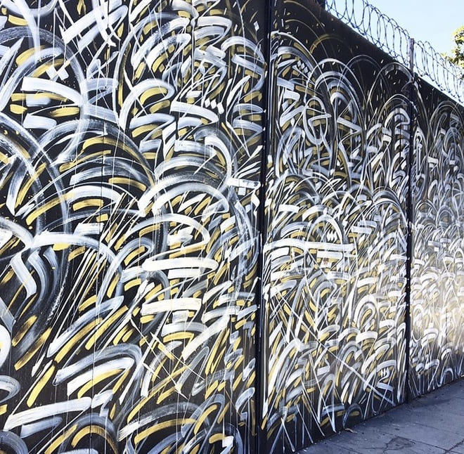 Defer mural in front of the Container Yard in the Arts District in Downtown L.A