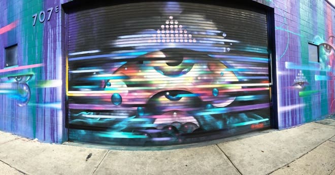 Mural by Vyal in the Arts District in Downtown L.A