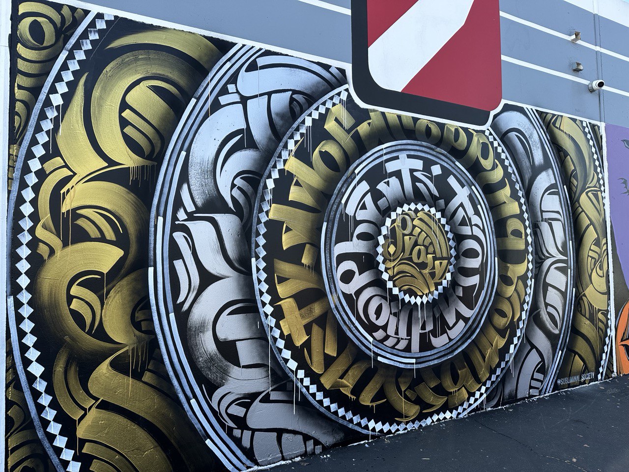 Mandala mural at Art Supply Warehouse by Zak Perez