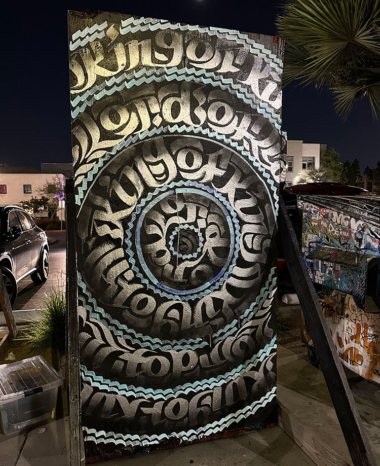 DTSA live art mural by Zak Perez - King of Kings, Lord of Lords